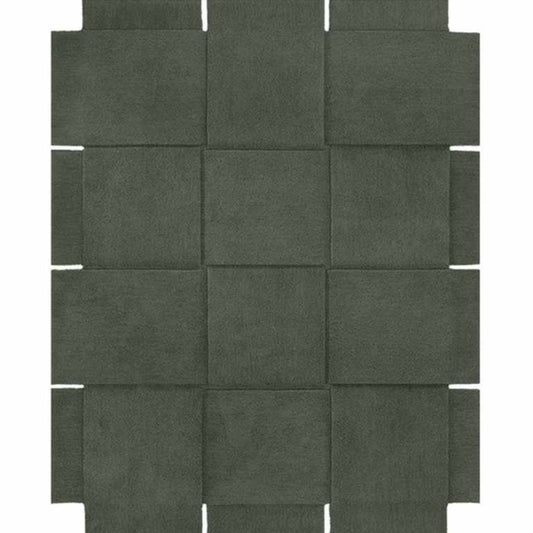 Dark gray woven pattern on a white background