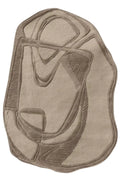 Textured beige stone on a white background
