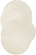 Drift rug modern organic shape rug with abstract pattern and neutral tones