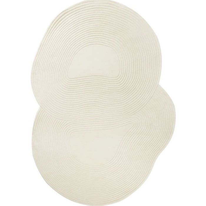 Drift rug modern organic shape rug with abstract pattern and neutral tones