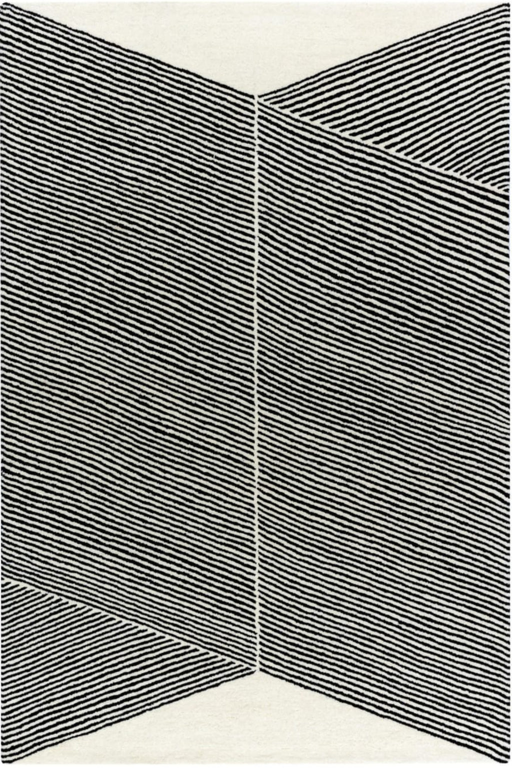 Black and white striped room divider on a white background | kaleenvibe
