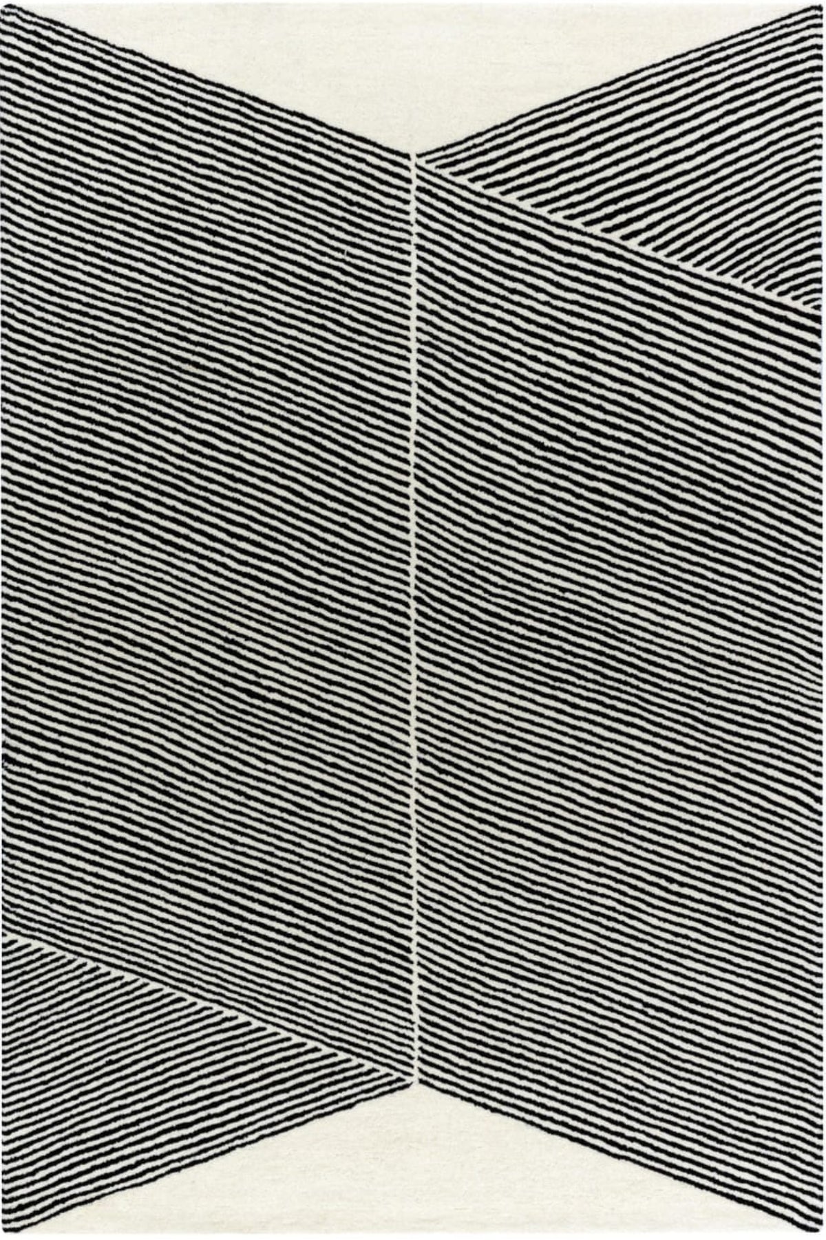 Black and white striped room divider on a white background | kaleenvibe