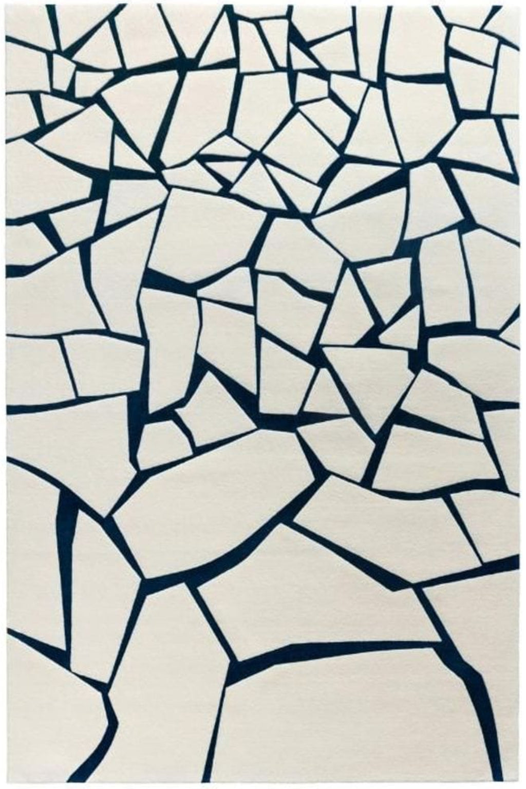 Modern Crack design abstract rug in neutral tones for living room