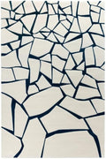 Modern Crack design abstract rug in neutral tones for living room