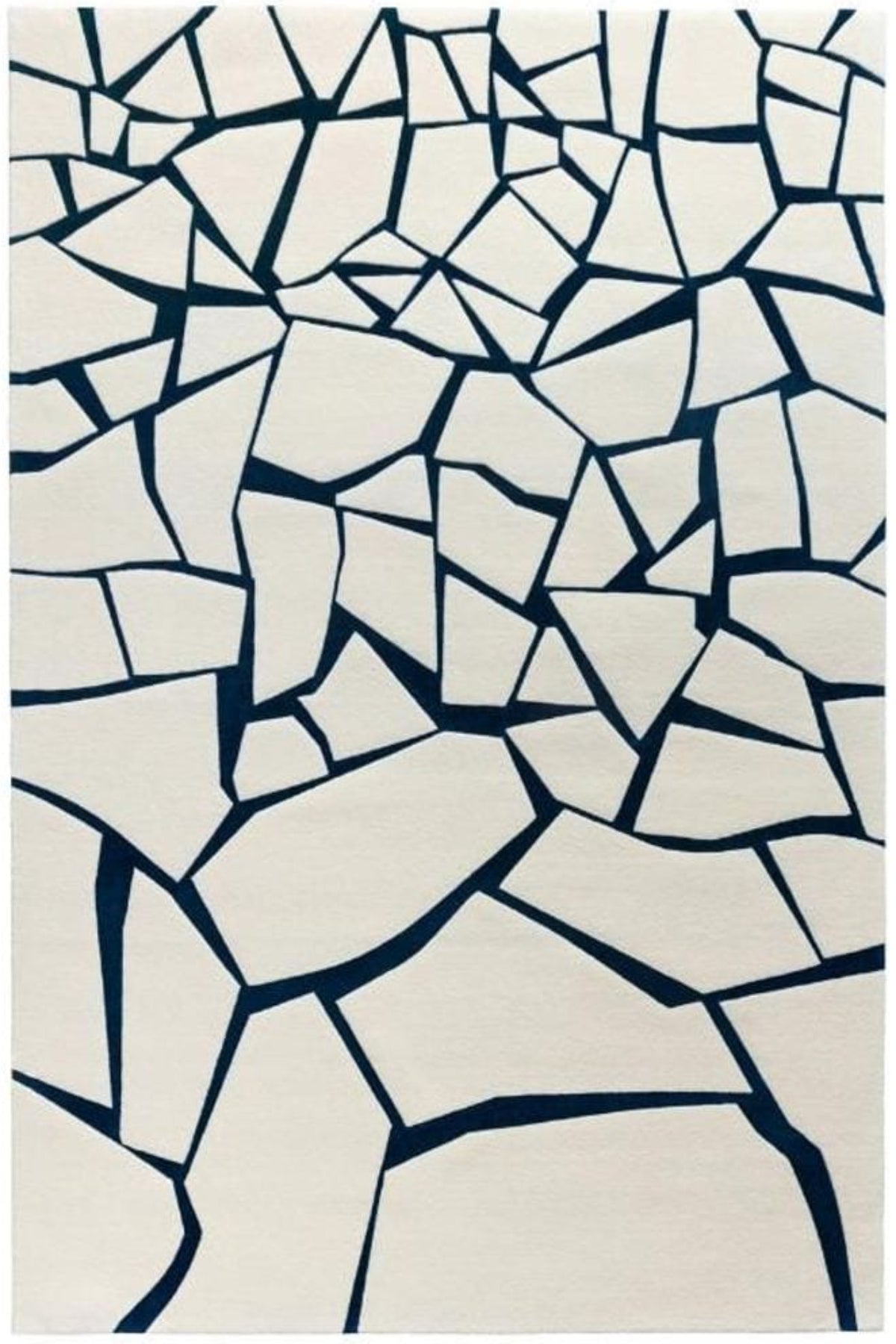 Modern Crack design abstract rug in neutral tones for living room