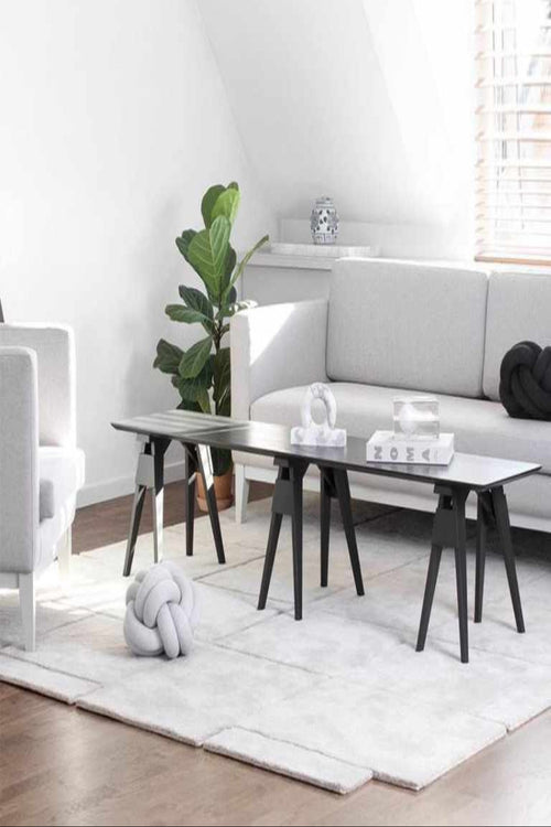 Contemporary home interior featuring Unshaped-7 asymmetrical area rug