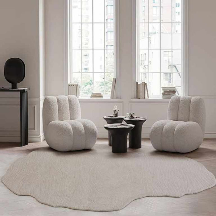 Asymmetrical designer rug Patchwork for minimalist living room decor