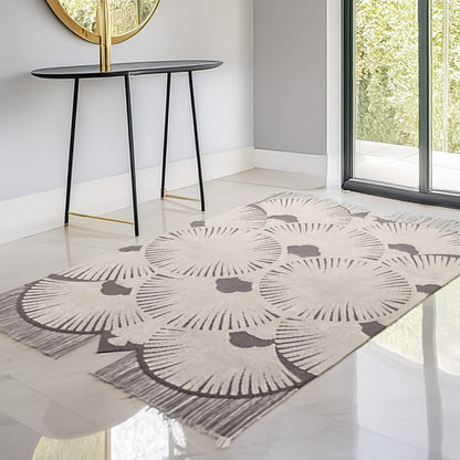 Luxury living room decor with Pulse designer area rug