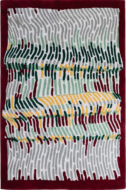 Textile with abstract pattern on a white background | kaleenvibe