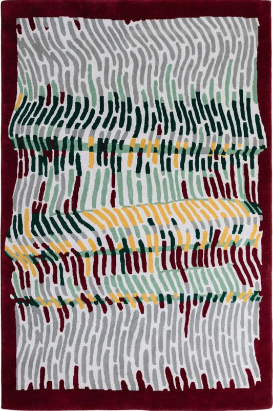 Textile with abstract pattern on a white background | kaleenvibe