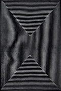 Black and white geometric pattern on a black background