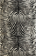 Zebra print pattern on a white background