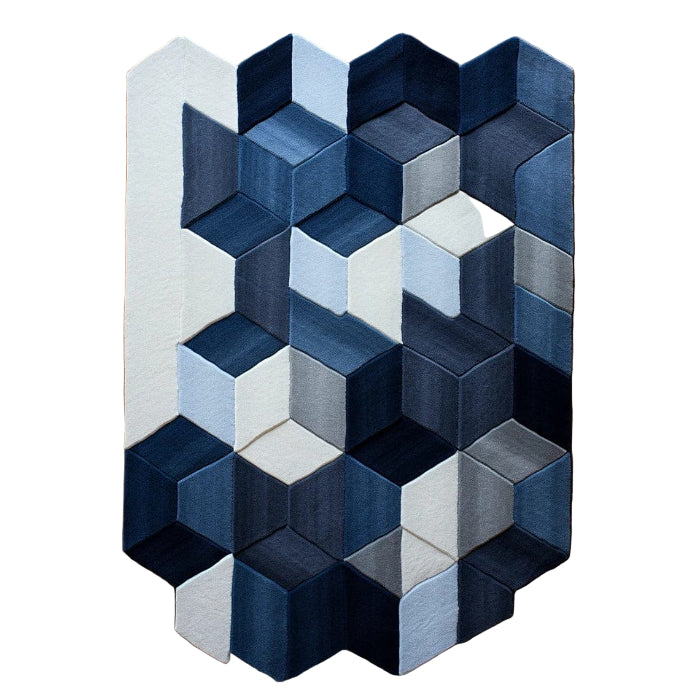 Fusion modern abstract rug with multi-tone contemporary pattern