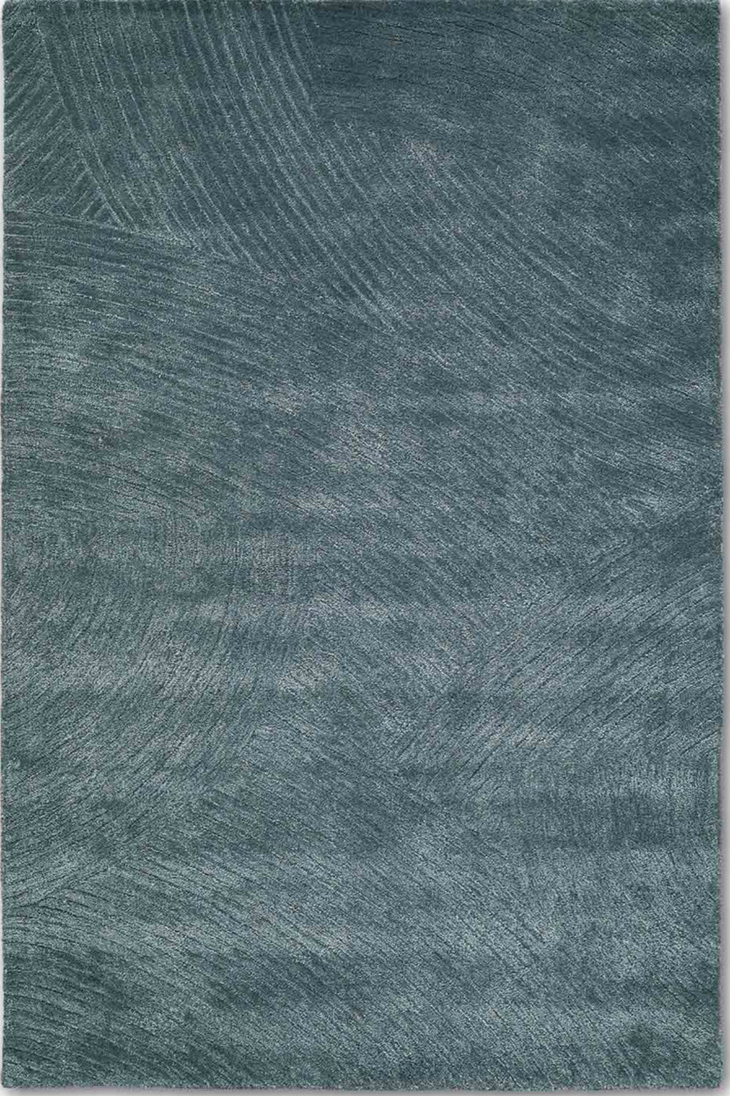 A rectangular area rug with a textured, abstract pattern in slate blue and gray tones, shown flat against a white background.