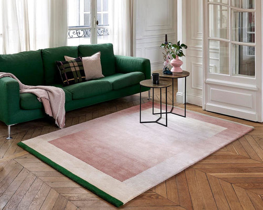 Vibrant red and crimson abstract flow modern rug for luxury bedroom decor
